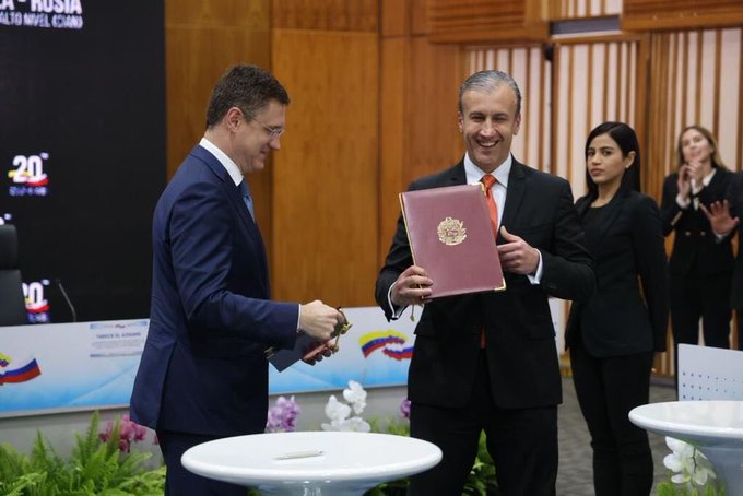 Rusia y Venezuela firman cooperación bilateral en beneficio de ambas naciones