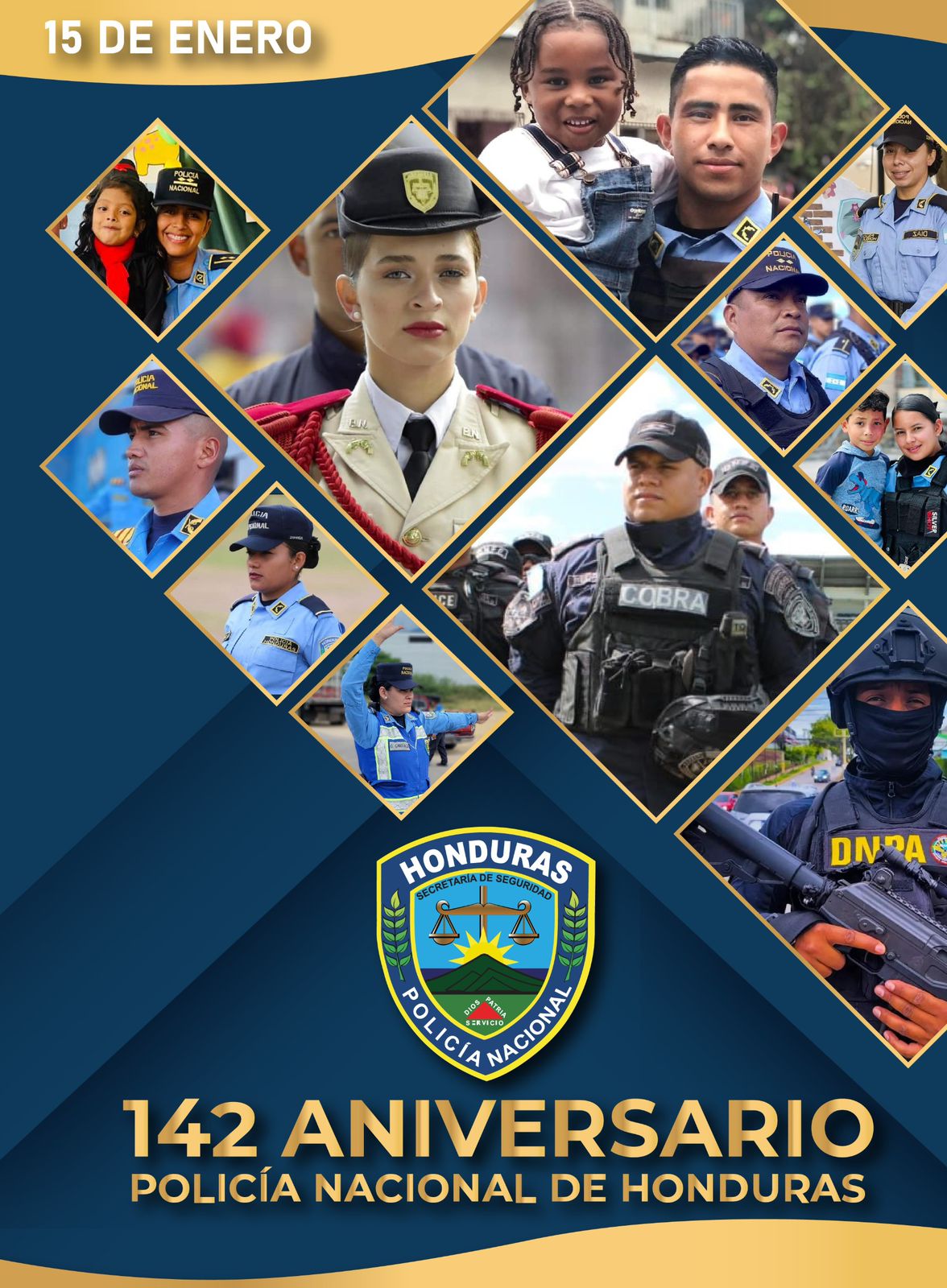 142 Aniversario Celebra la Policia Nacional de Honduras
